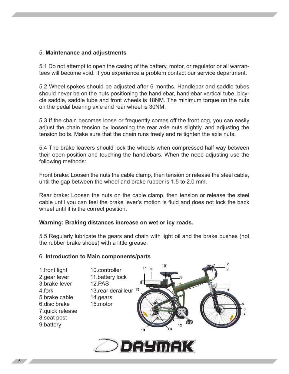 Daymak Arsenal User Manual | Page 6 / 8