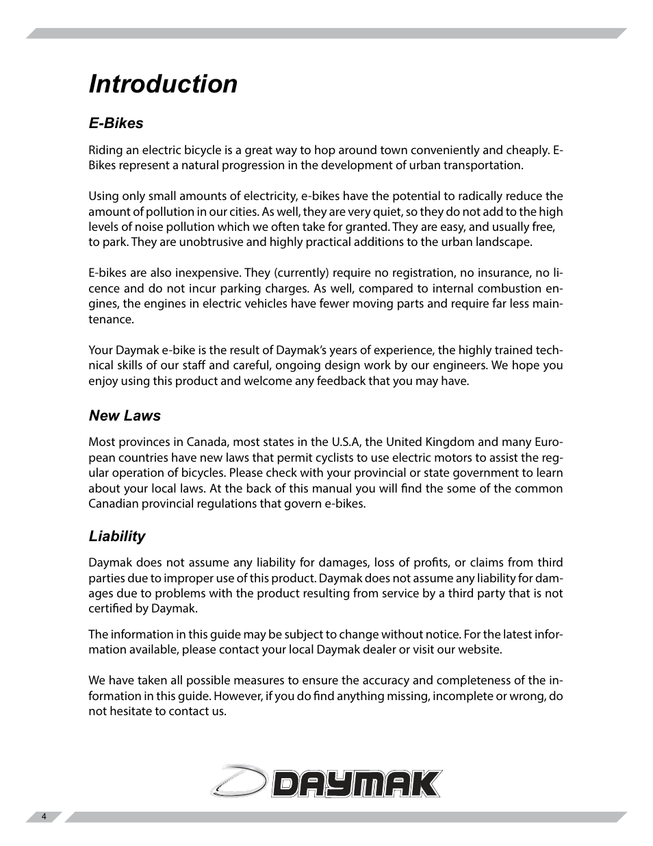 Introduction | Daymak Utility Deluxe User Manual | Page 4 / 27