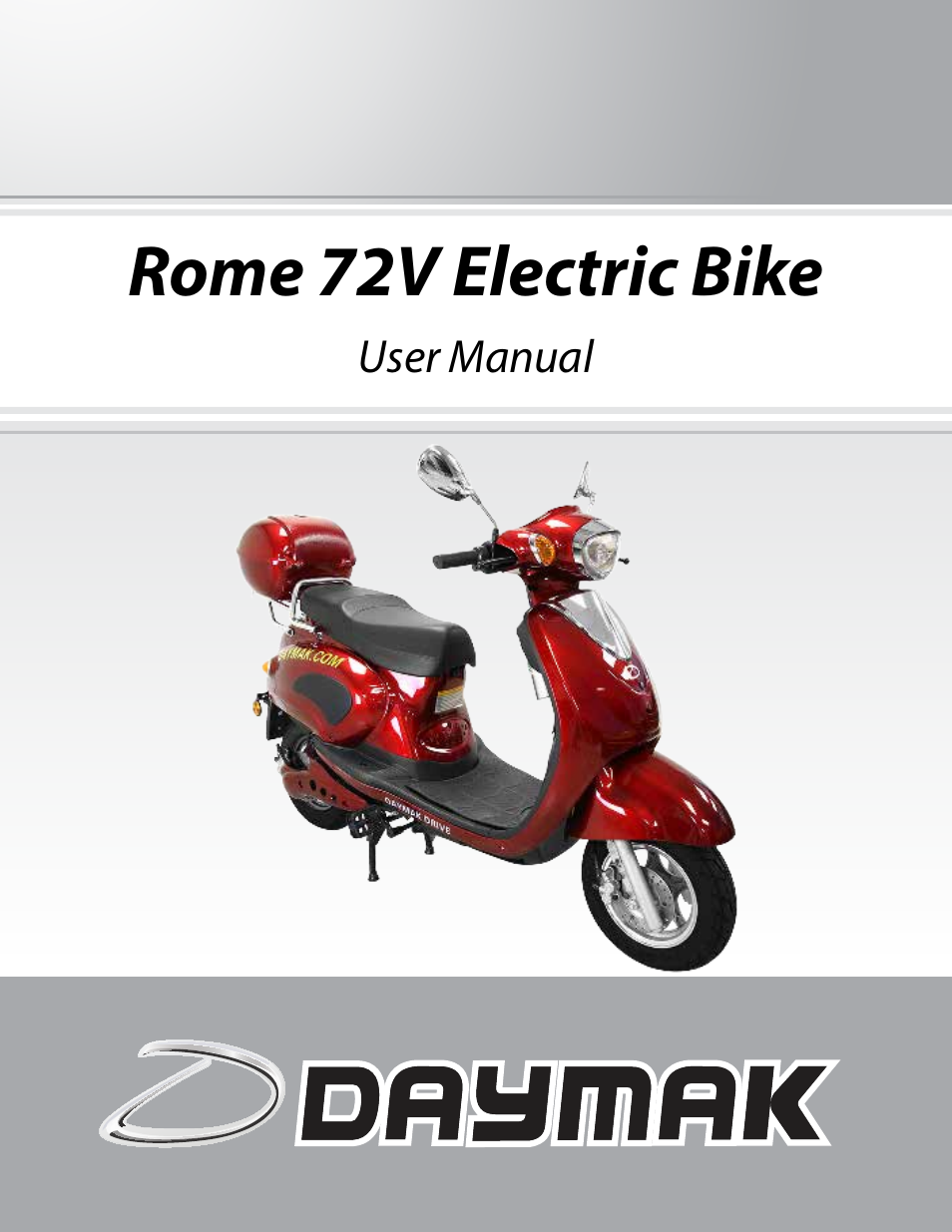 Daymak Rome 72V User Manual | 27 pages