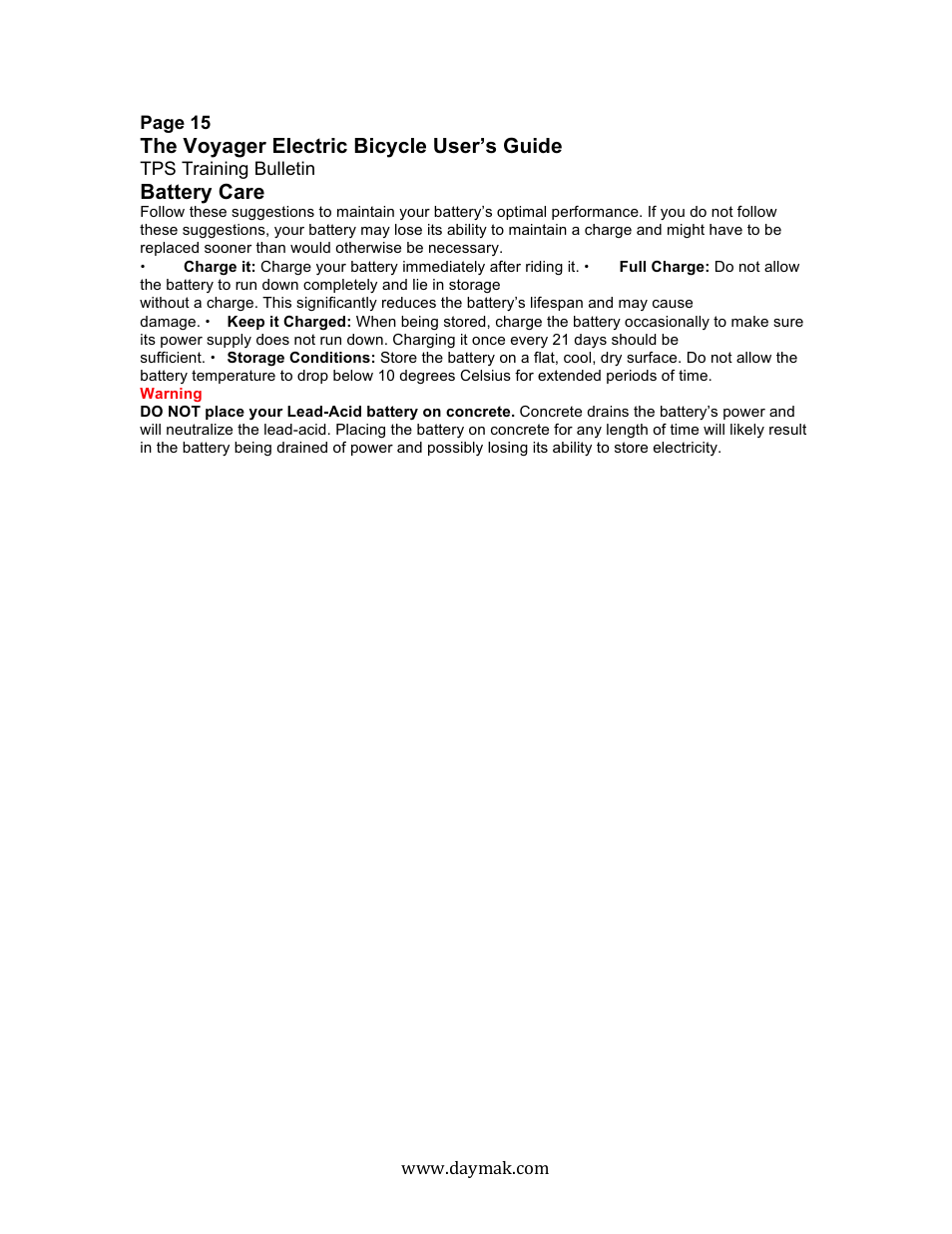 Daymak Voyager User Manual | Page 14 / 25