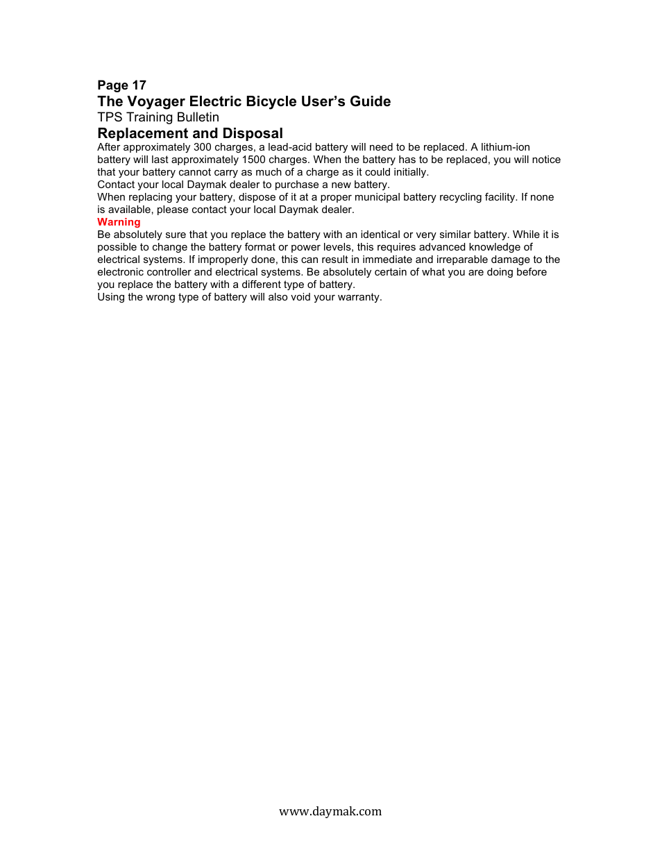 Daymak Voyager User Manual | Page 16 / 25