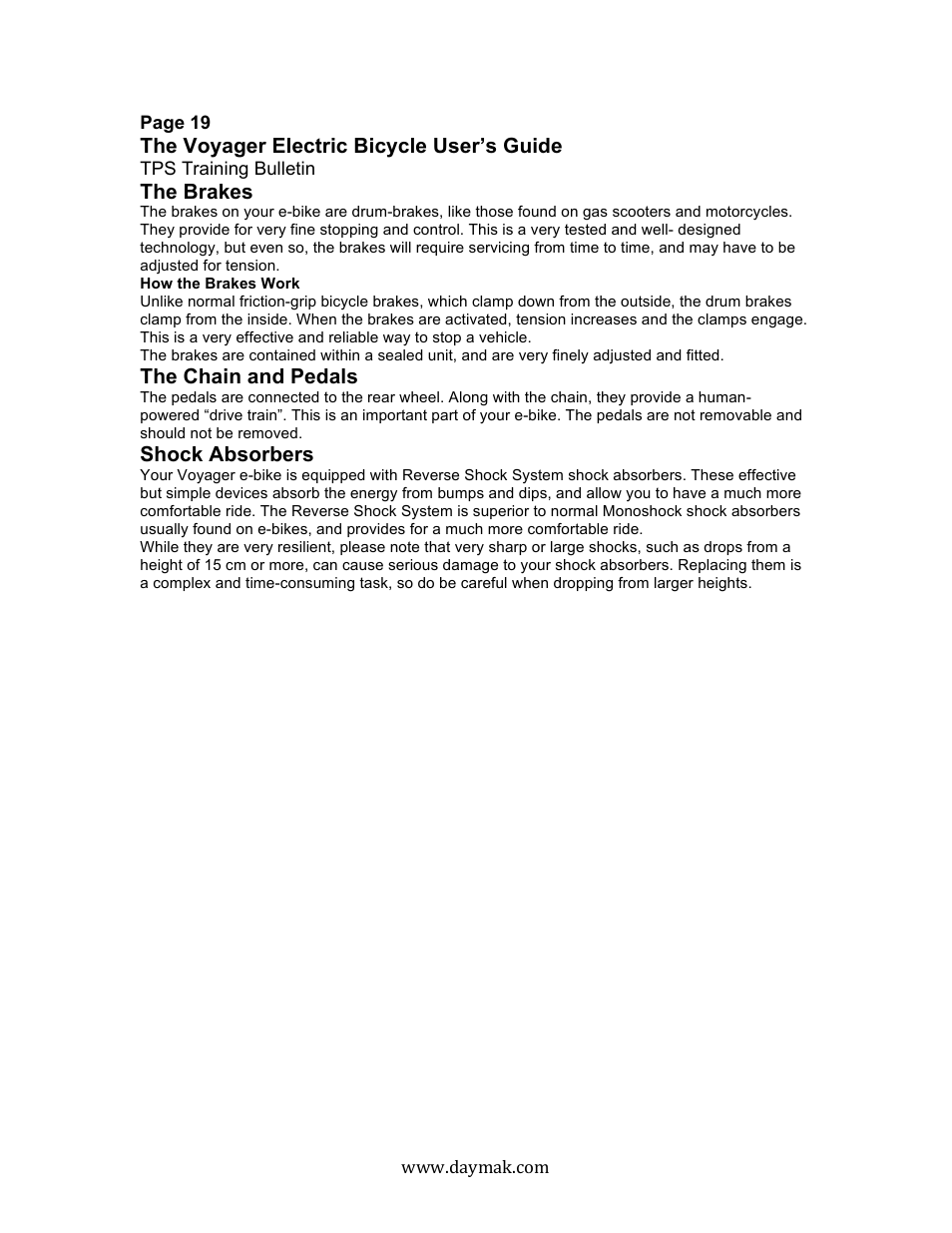 Daymak Voyager User Manual | Page 18 / 25