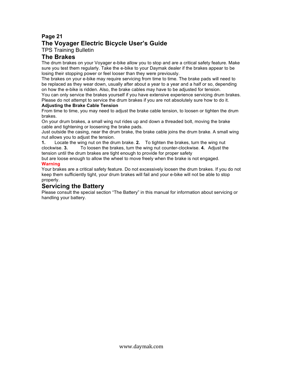 Daymak Voyager User Manual | Page 20 / 25