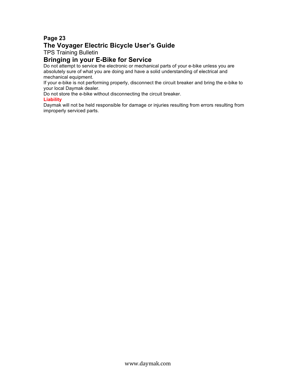Daymak Voyager User Manual | Page 22 / 25