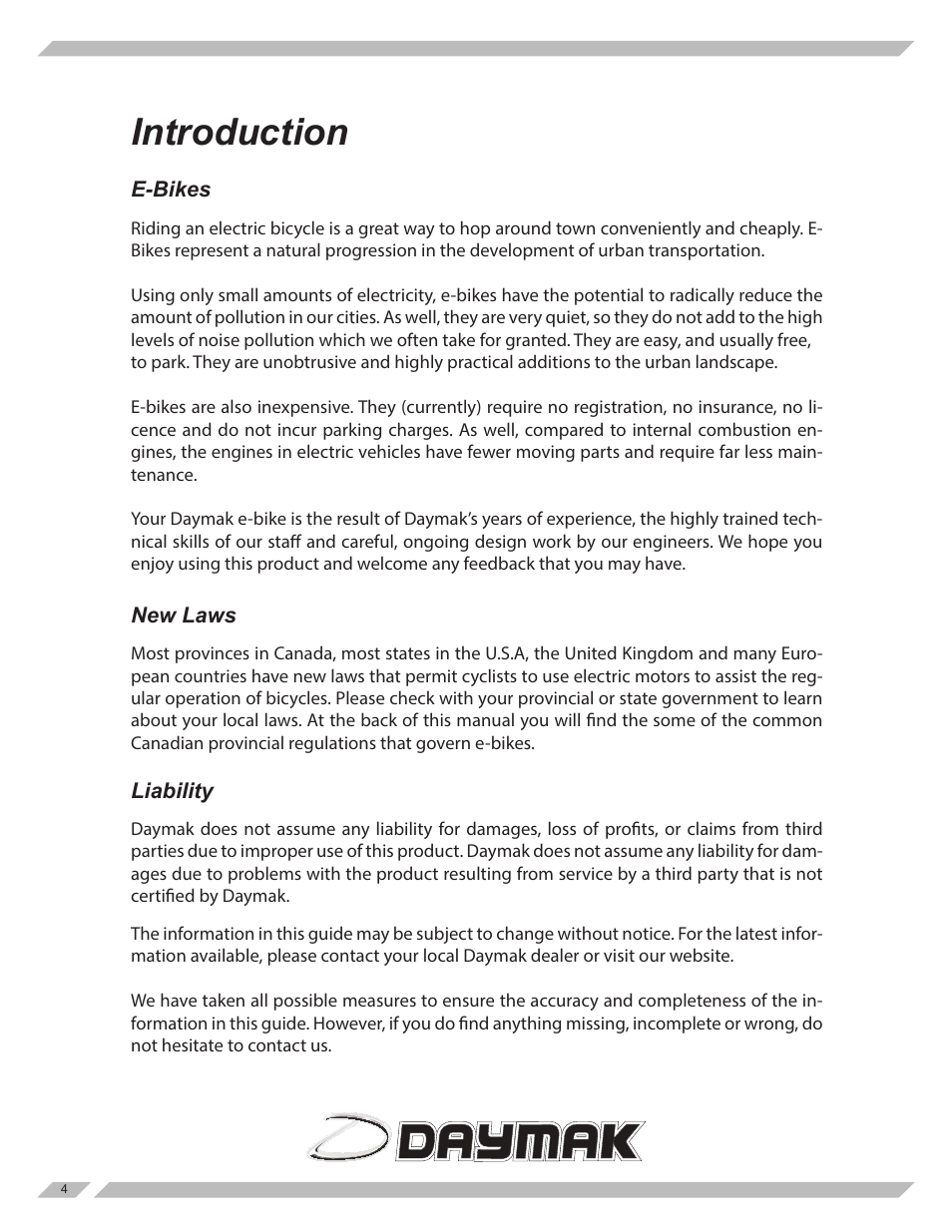 Introduction | Daymak Beijing User Manual | Page 4 / 27
