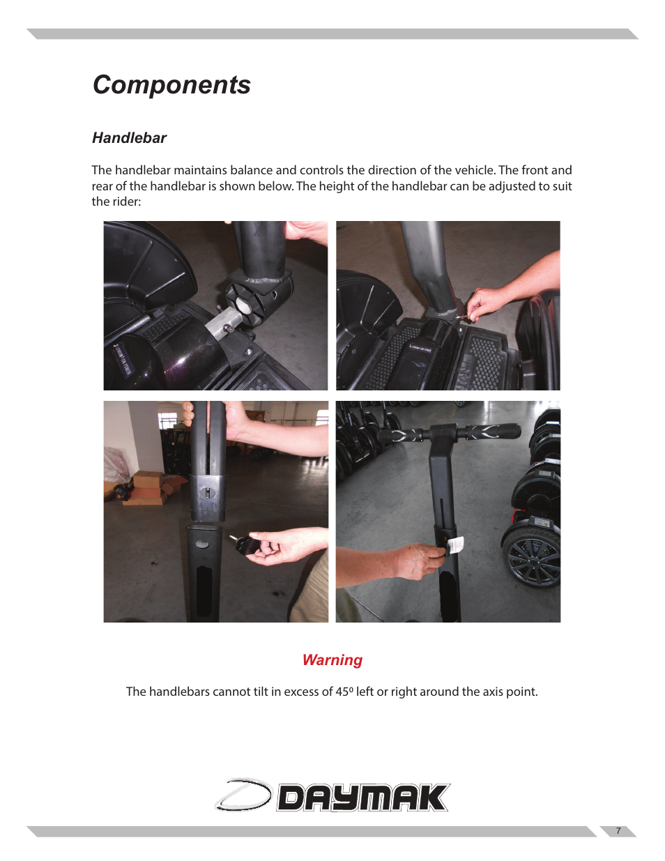 Components | Daymak Boomerbuggy Falcon User Manual | Page 7 / 14