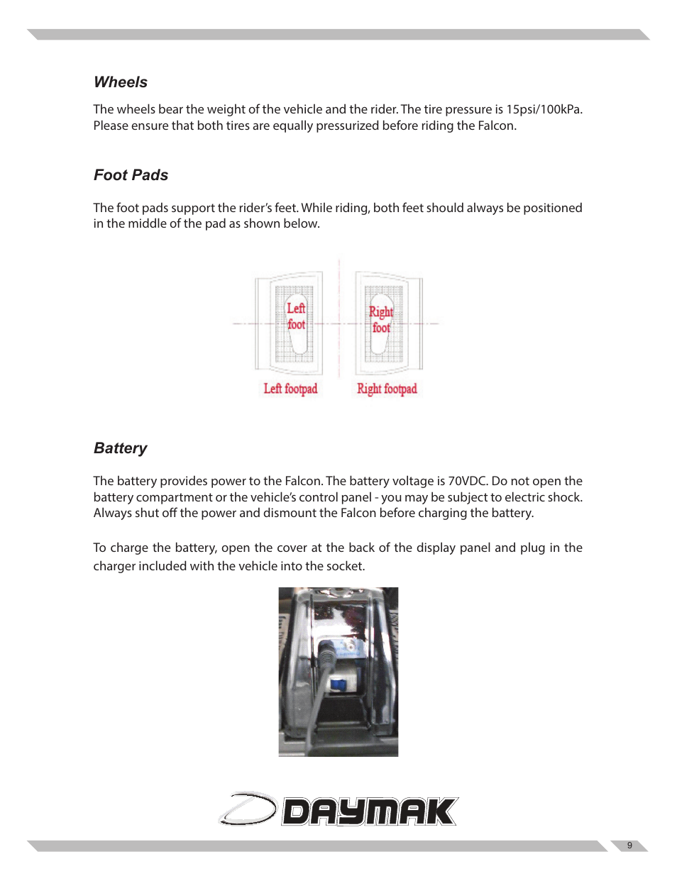Daymak Boomerbuggy Falcon User Manual | Page 9 / 14