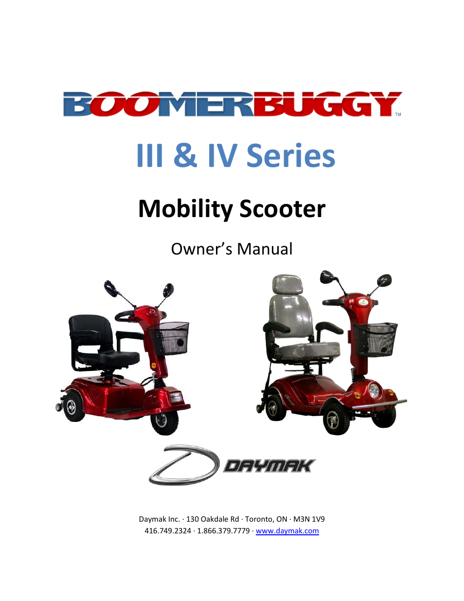 Daymak Boomerbuggy IV User Manual | 22 pages