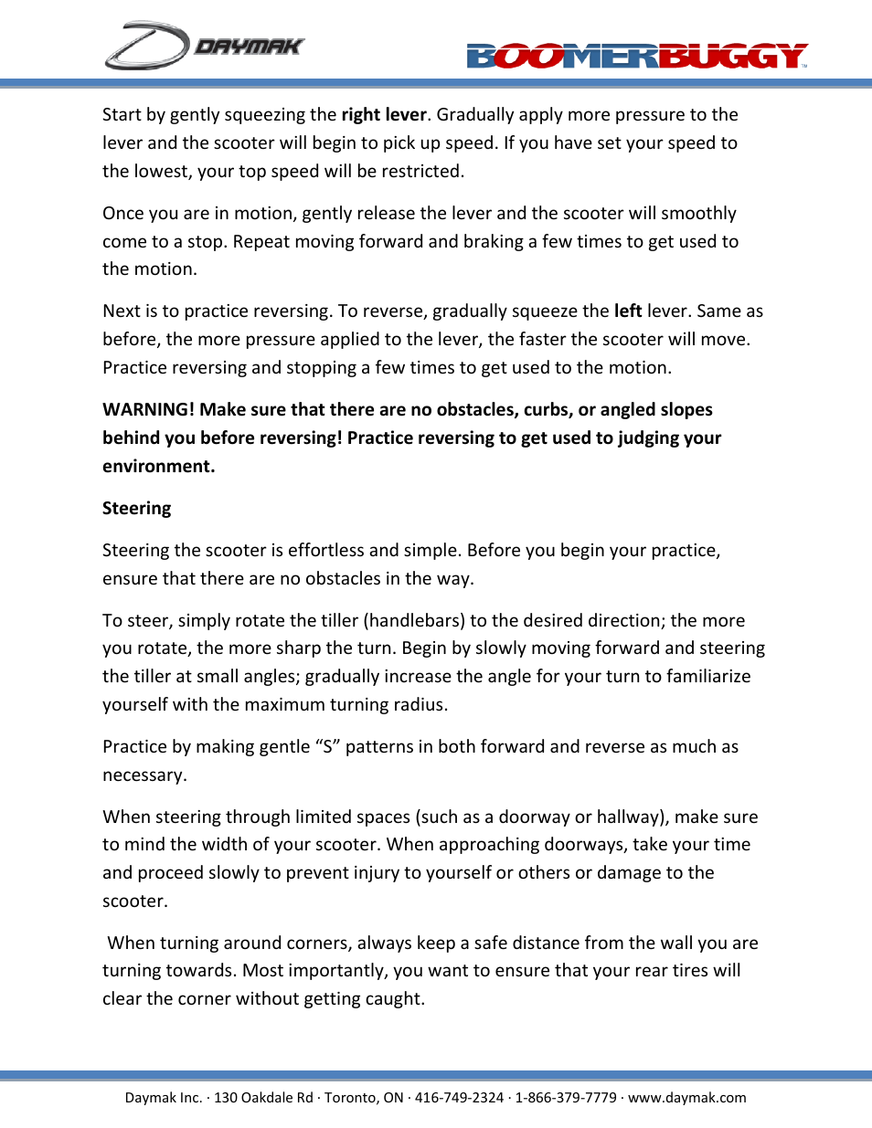 Daymak Boomerbuggy IV User Manual | Page 13 / 22