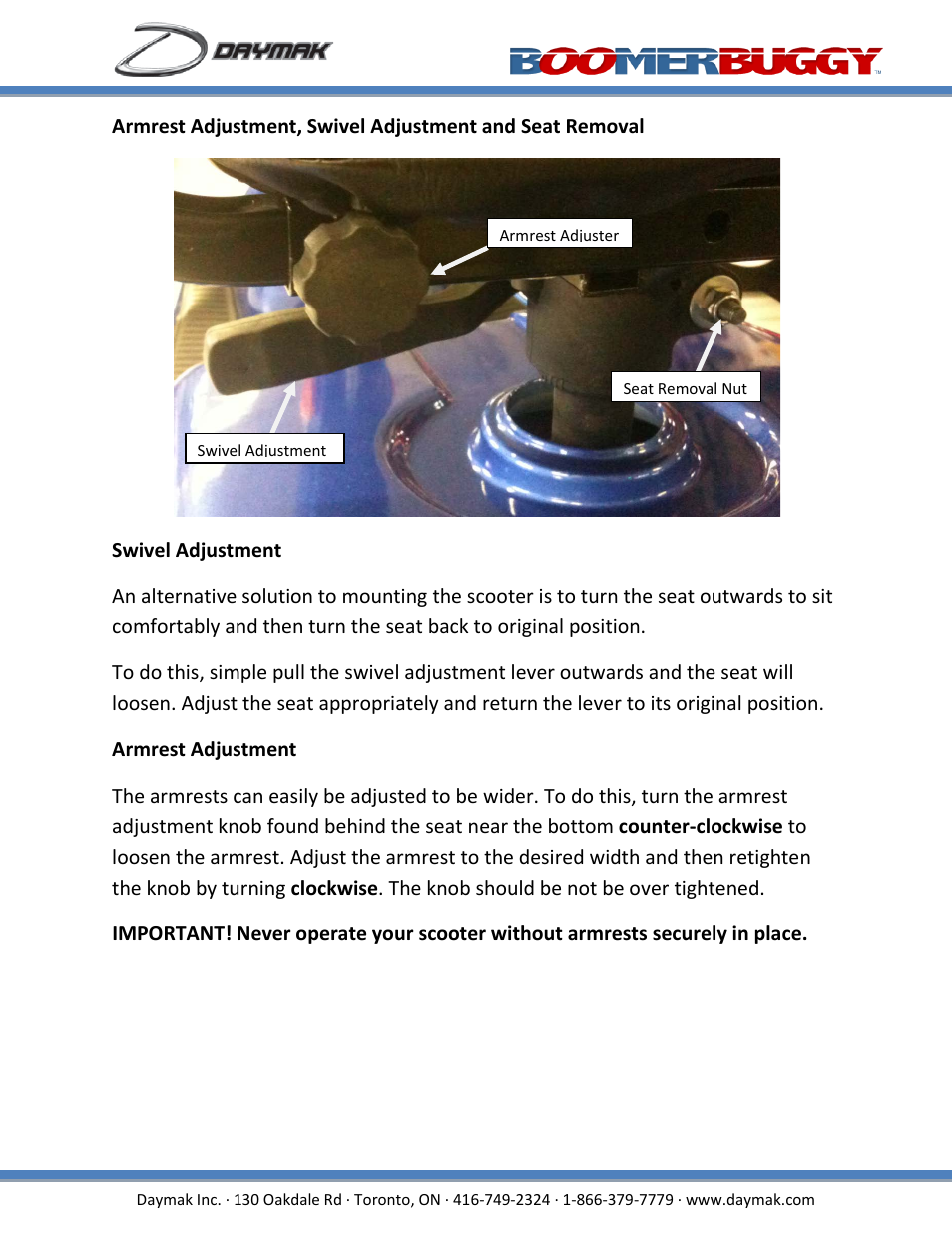 Daymak Boomerbuggy IV User Manual | Page 16 / 22