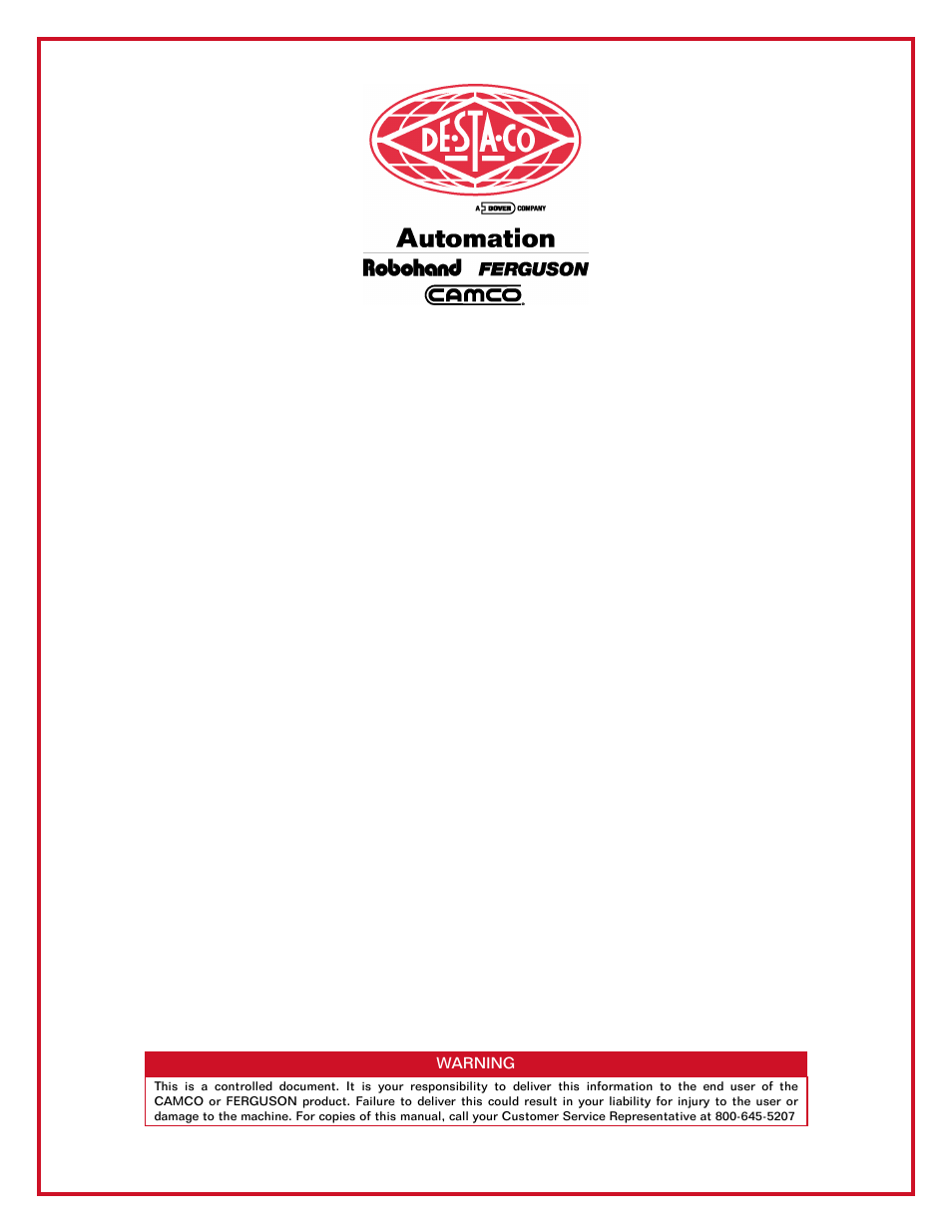 DE-STA-CO INDEX DRIVES GENERAL SERVICE MANUAL User Manual | 26 pages