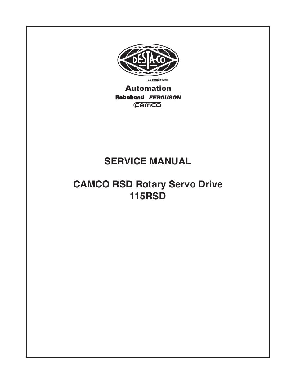 DE-STA-CO 115RSD User Manual | 16 pages
