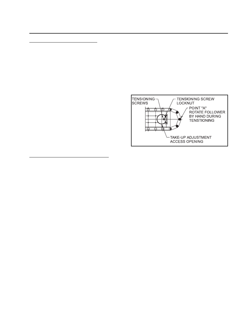 Conveyor tension setting, General information, Conveyor re-tensioning | Fig. 2. conveyor re-tensioning | DE-STA-CO Precision Link Conveyors 1.5, 3.0, 4.5, 6.0 Table Top; 6.0, 9.0 Heavy Duty User Manual | Page 9 / 18