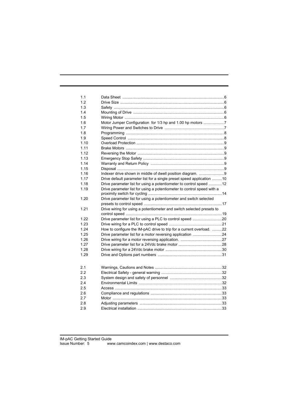 DE-STA-CO IM-pAC AC Drive Getting Started Guide User Manual | Page 3 / 72