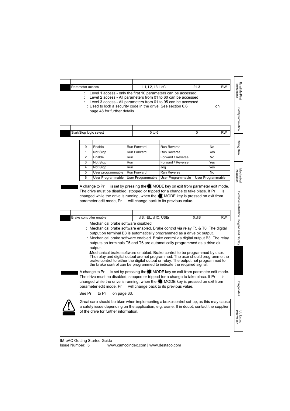 2 parameter descriptions - level 2, Parameter descriptions - level 2 | DE-STA-CO IM-pAC AC Drive Getting Started Guide User Manual | Page 57 / 72