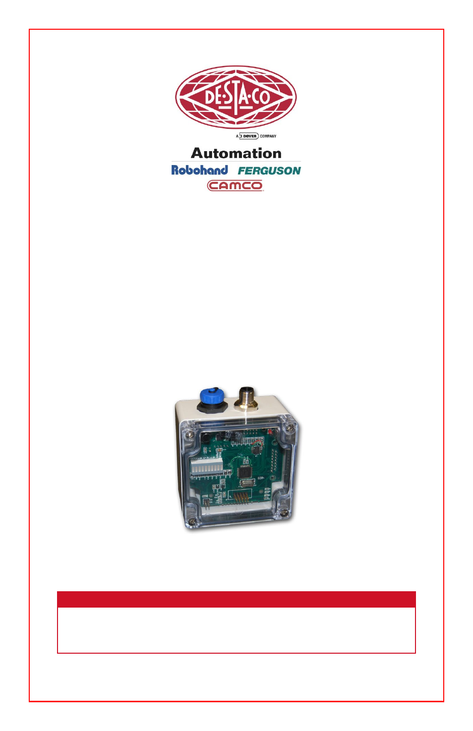 DE-STA-CO eSwitch Programmable Limit Switch User Manual | 16 pages