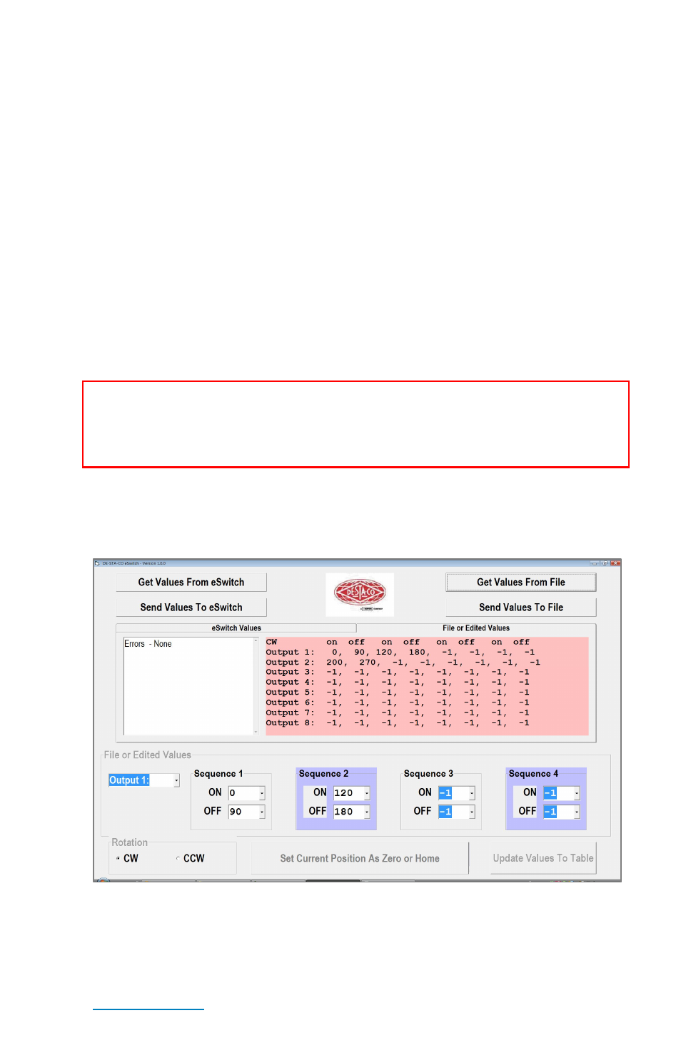 Program the eswitch | DE-STA-CO eSwitch Programmable Limit Switch User Manual | Page 9 / 16