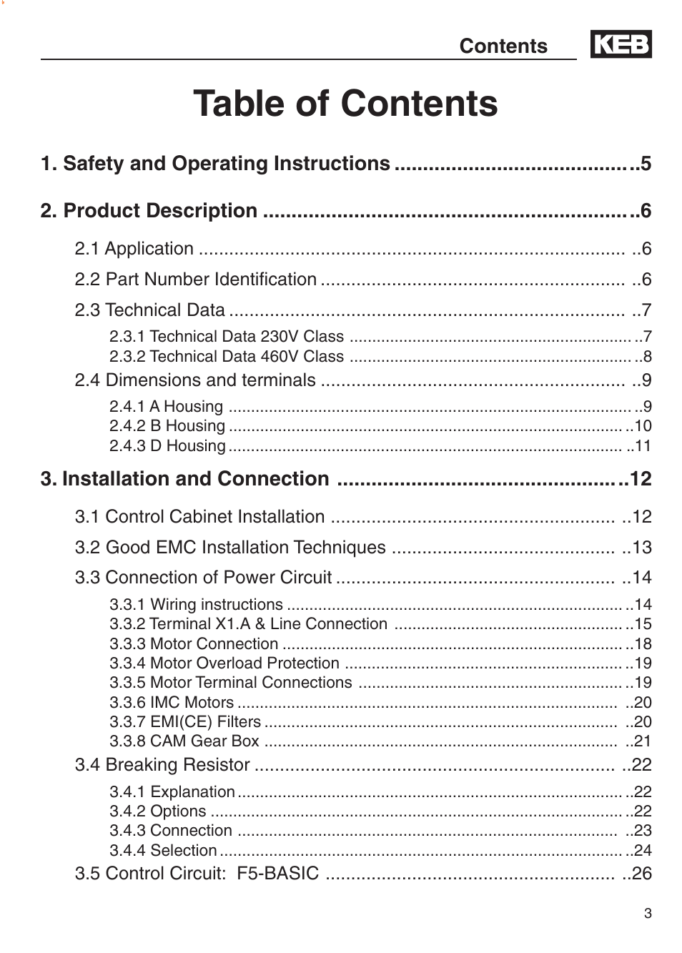 DE-STA-CO F5-B AC Inverter Drive User Manual | Page 3 / 56