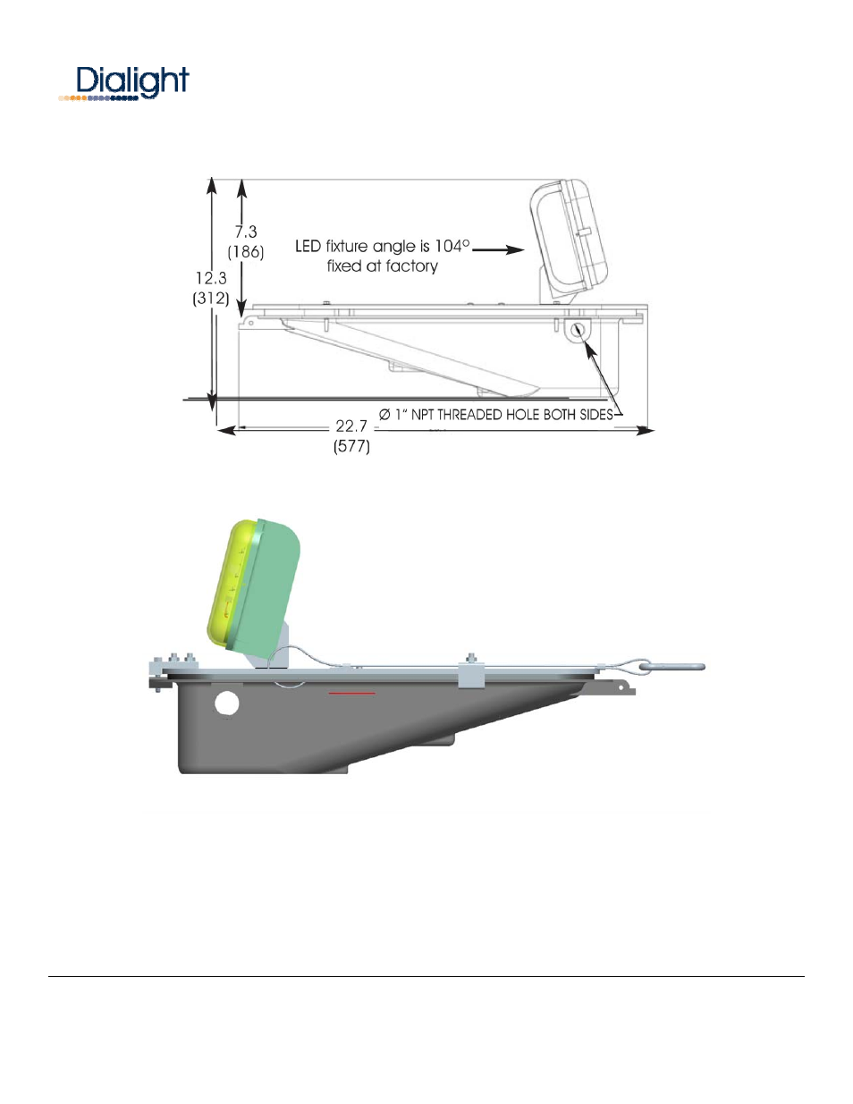 Dialight RS5C4K-H StreetSense LED Roadway Sign Light Holophane Retro-Fit User Manual | Page 2 / 10