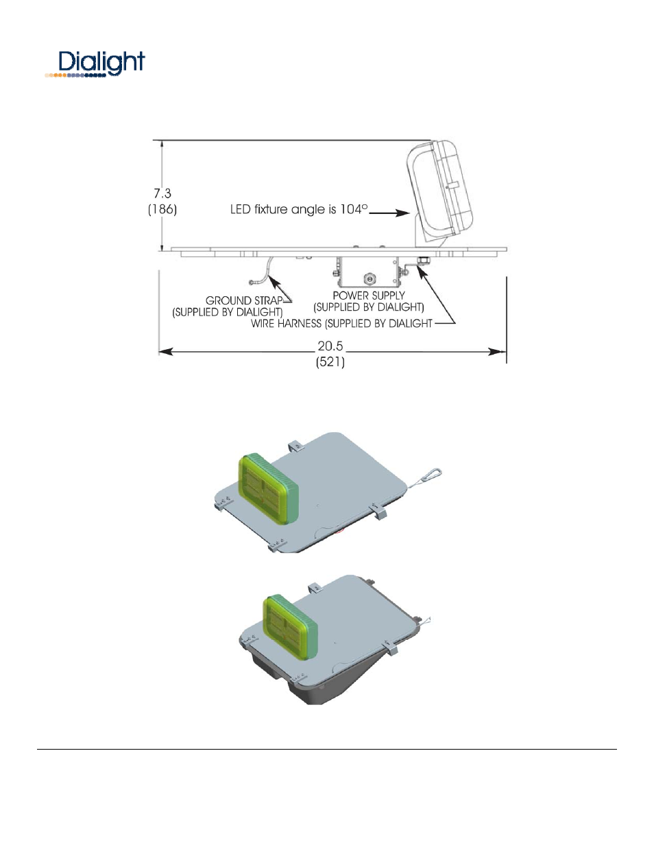 Dialight RS5C4K-H StreetSense LED Roadway Sign Light Holophane Retro-Fit User Manual | Page 3 / 10