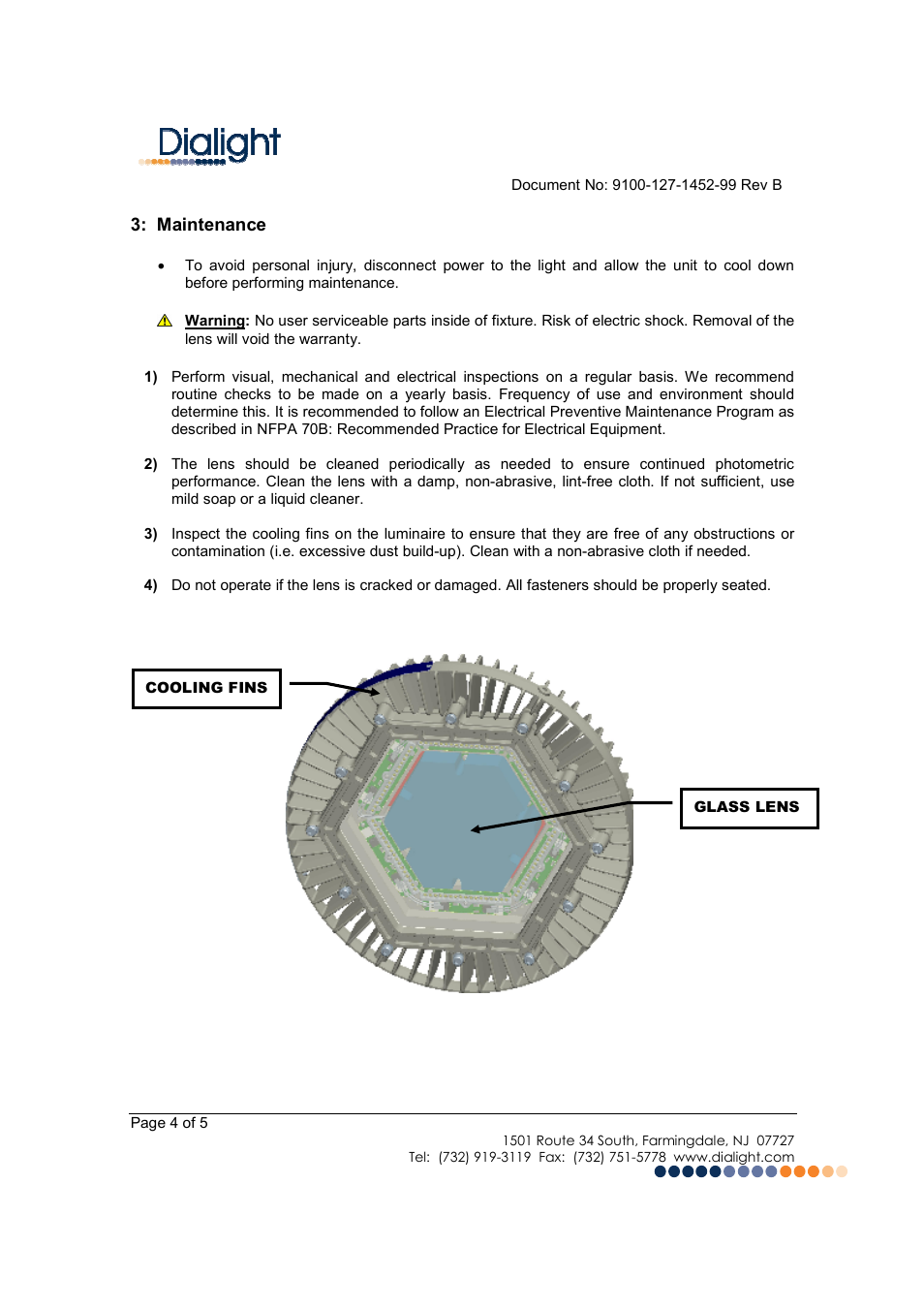 Dialight HBCXX6X SafeSite LED High Bay User Manual | Page 4 / 5