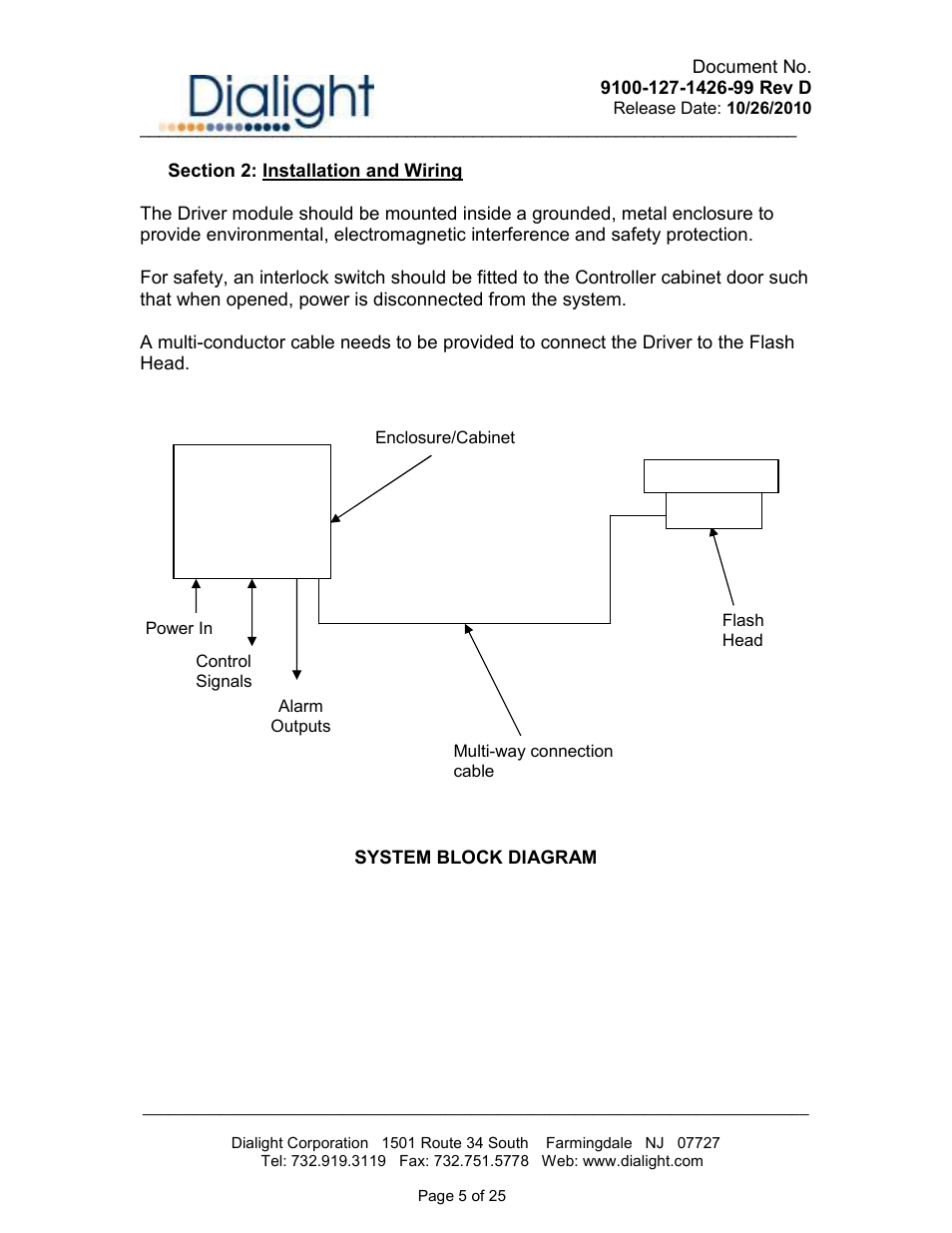 Dialight D1RW-L13-008 Vigilant L866/L885 LED Based Dual Red / White Catenary User Manual | Page 5 / 25
