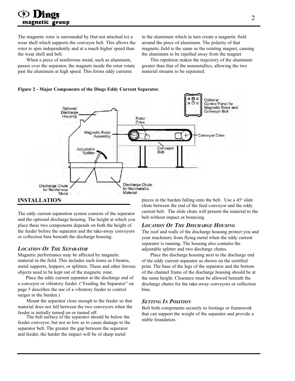 Dings Magnetic Group 2 PULLEY EDDY CURRENT SEPARATOR User Manual | Page 2 / 8
