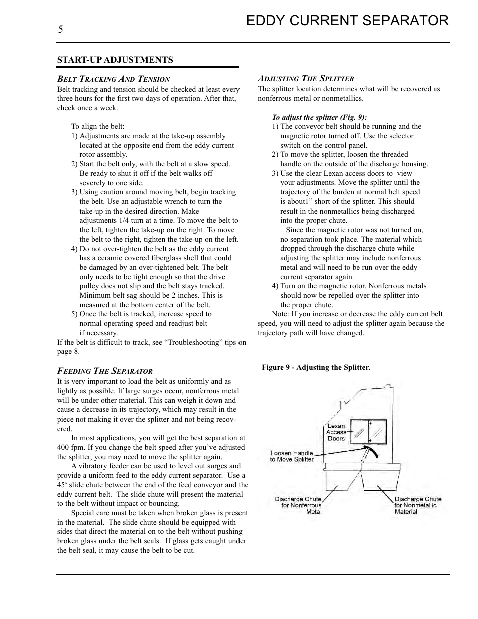 Eddy current separator | Dings Magnetic Group 2 PULLEY EDDY CURRENT SEPARATOR User Manual | Page 5 / 8