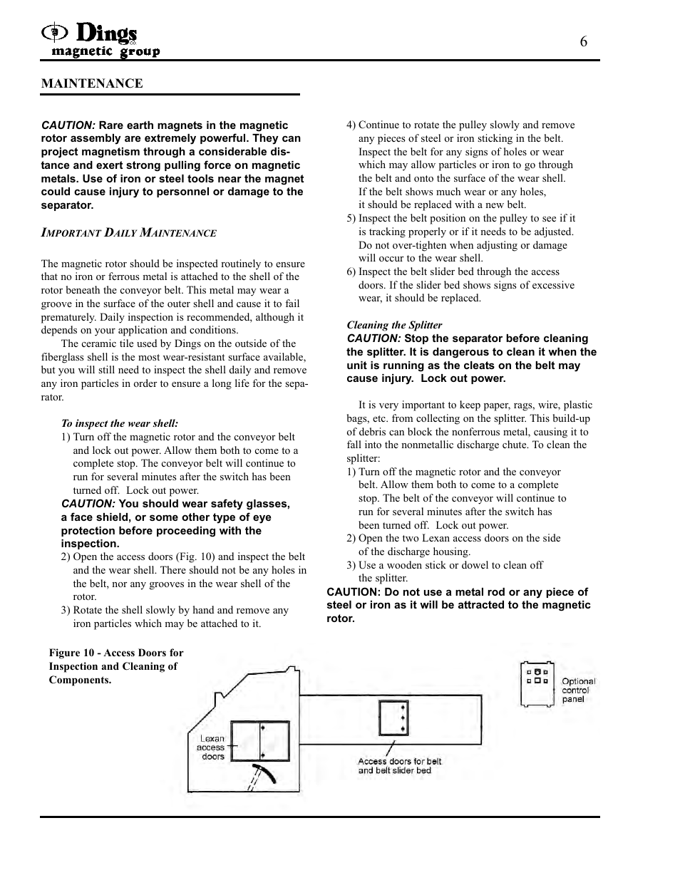 Dings Magnetic Group 2 PULLEY EDDY CURRENT SEPARATOR User Manual | Page 6 / 8