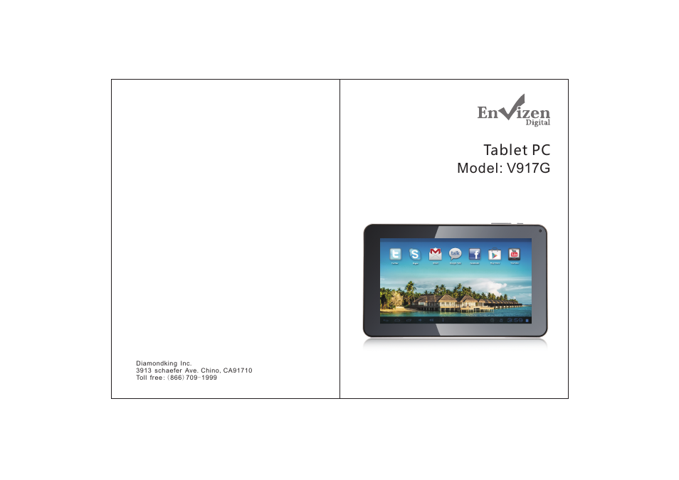 Envizen V917G User Manual | 9 pages