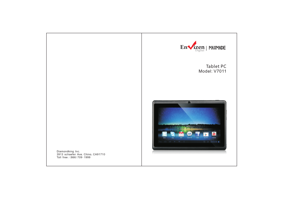 Envizen V7011 User Manual | 10 pages