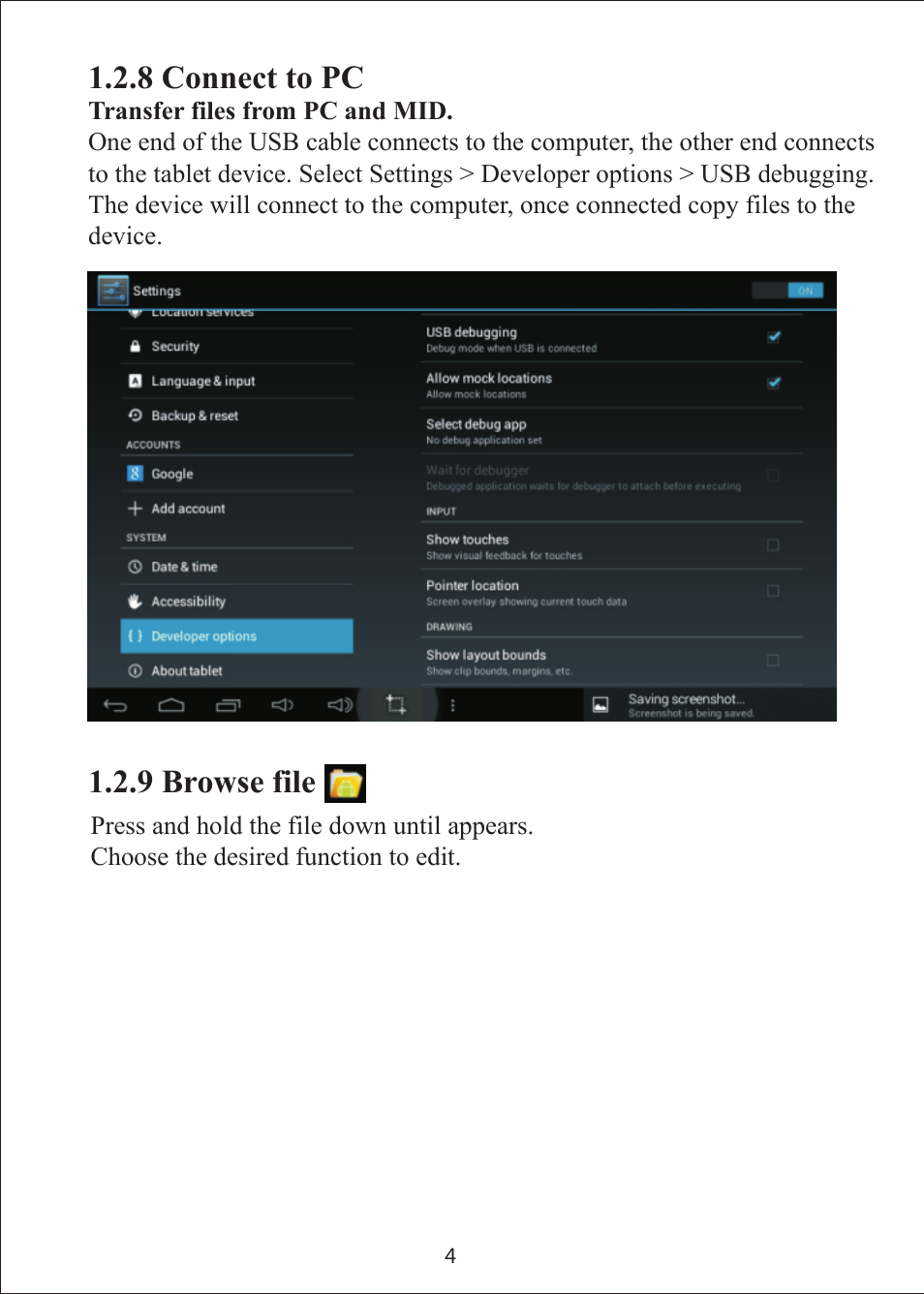 8 connect to pc, 9 browse file | Envizen V7023D User Manual | Page 8 / 19