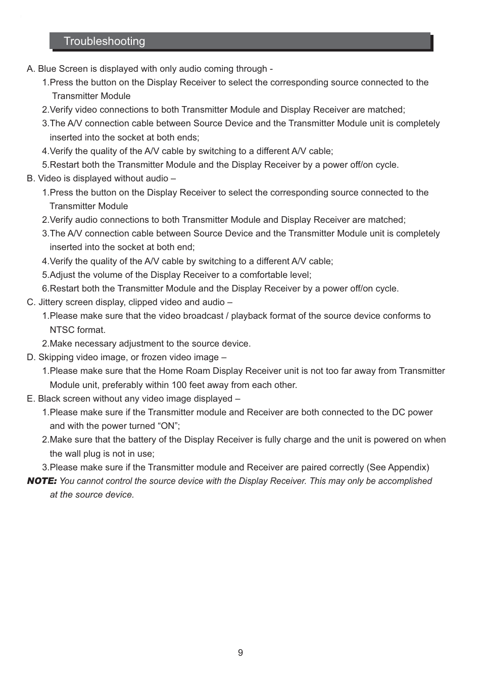 Troubleshooting | Envizen HR701 User Manual | Page 11 / 15
