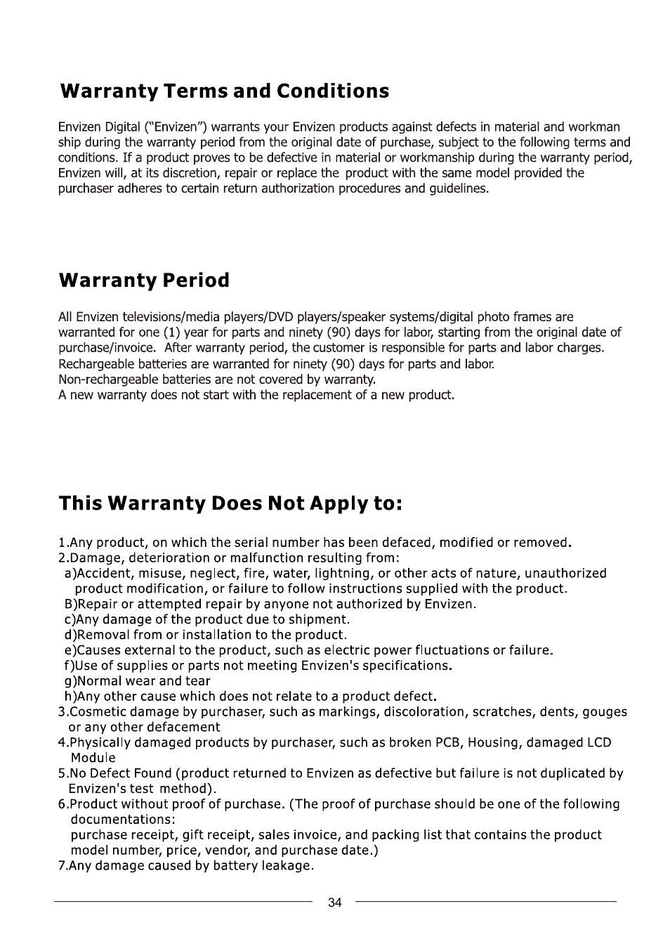 Envizen ED8890A User Manual User Manual | Page 37 / 40