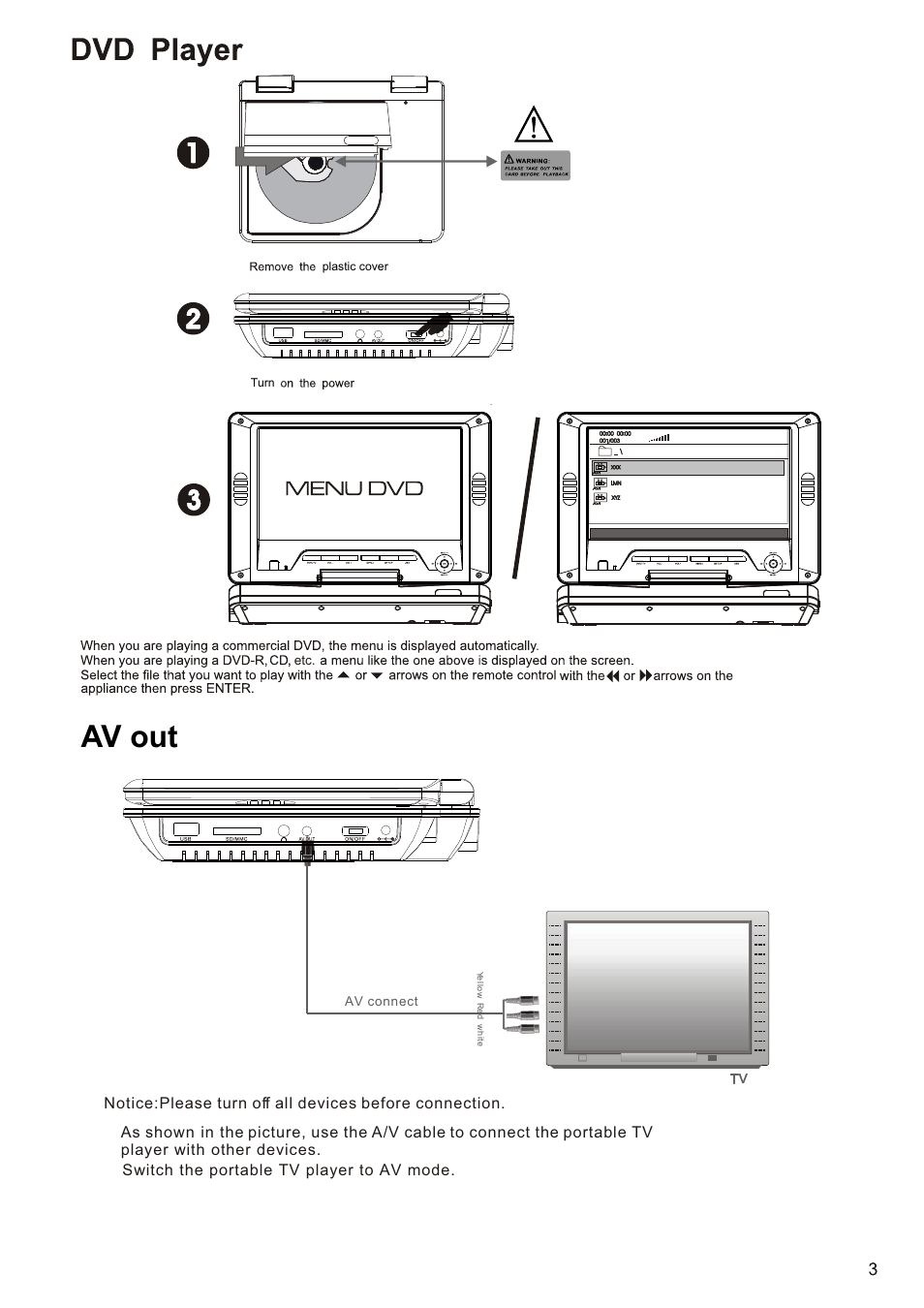 Av out | Envizen ED8890A Quick Start Guide User Manual | Page 4 / 8