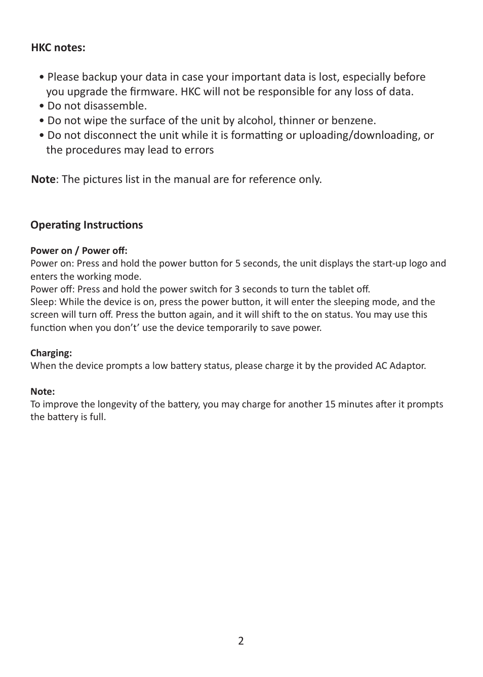 HKC P886A User Manual | Page 4 / 20