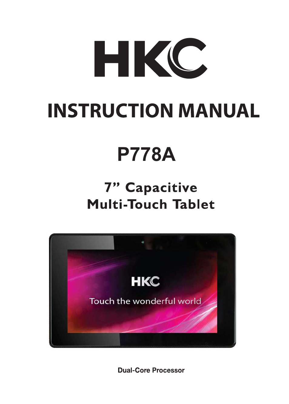 HKC P778A User Manual | 20 pages
