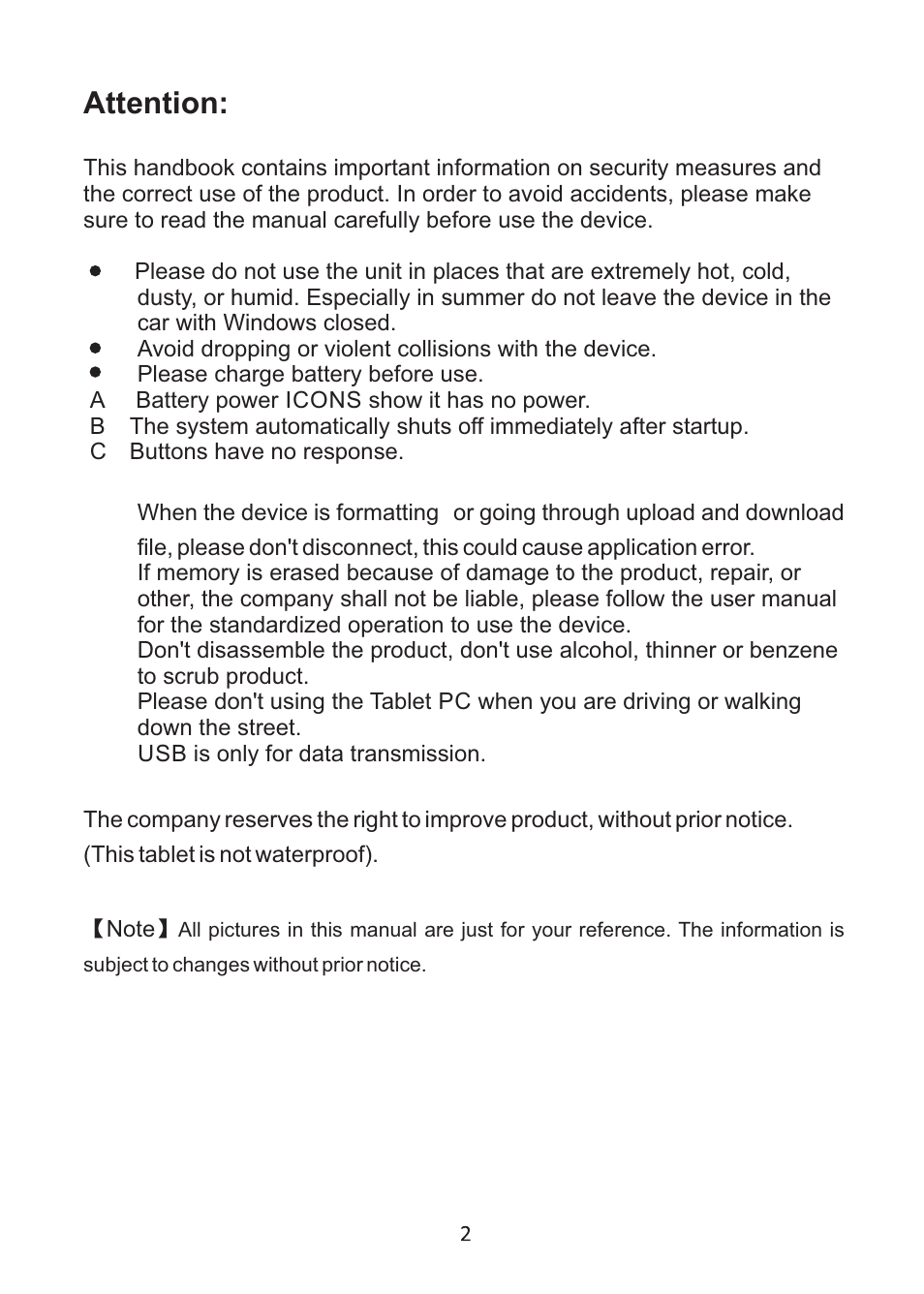 Attention | HKC P778A User Manual | Page 3 / 20