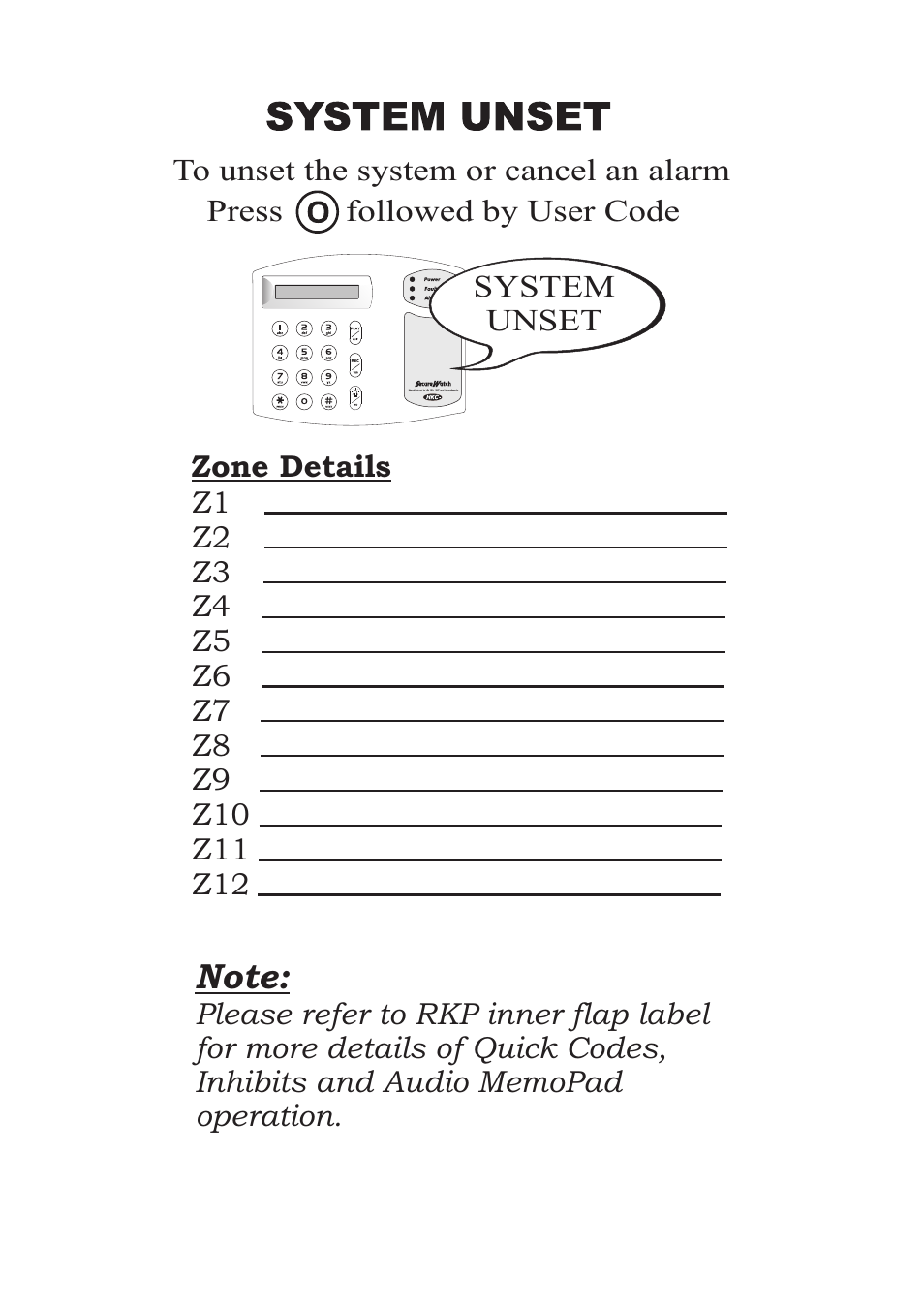 HKC security SW 1212 (Wired) User Manual | Page 4 / 7