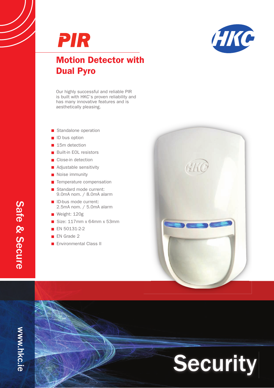 HKC security PIR Motion (Dual) User Manual | 2 pages
