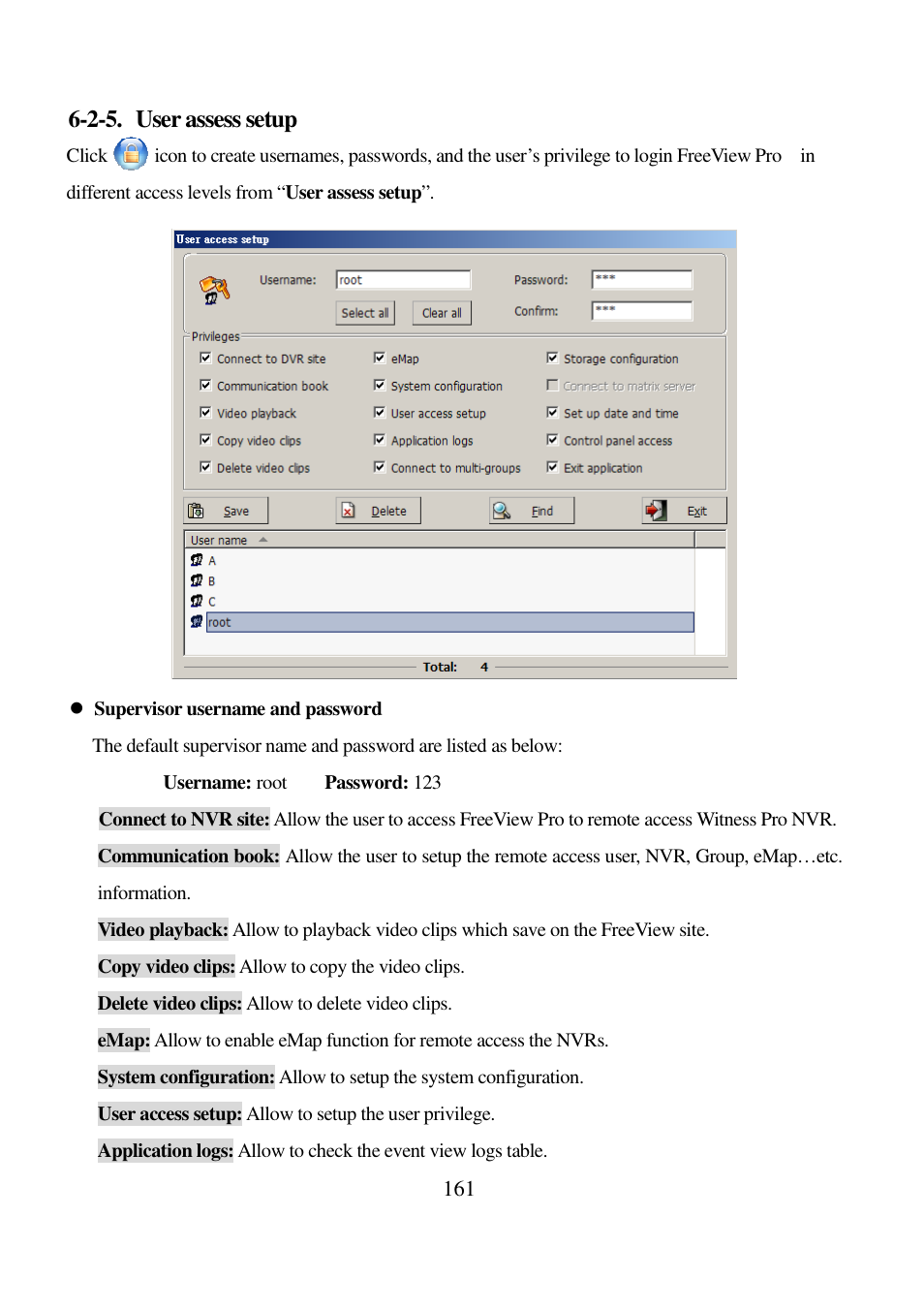2-5. user assess setup | I-View AnyNet-0401Mini Embedded NVR User Manual | Page 161 / 169