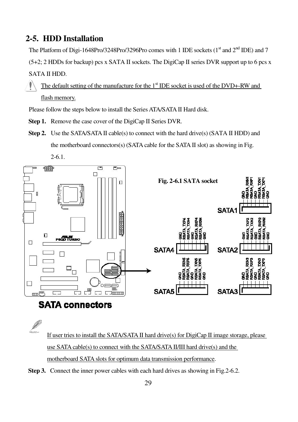 5. hdd installation | I-View Digi-4800XP 16 channels Hybrid Embedded DVR User Manual | Page 29 / 48