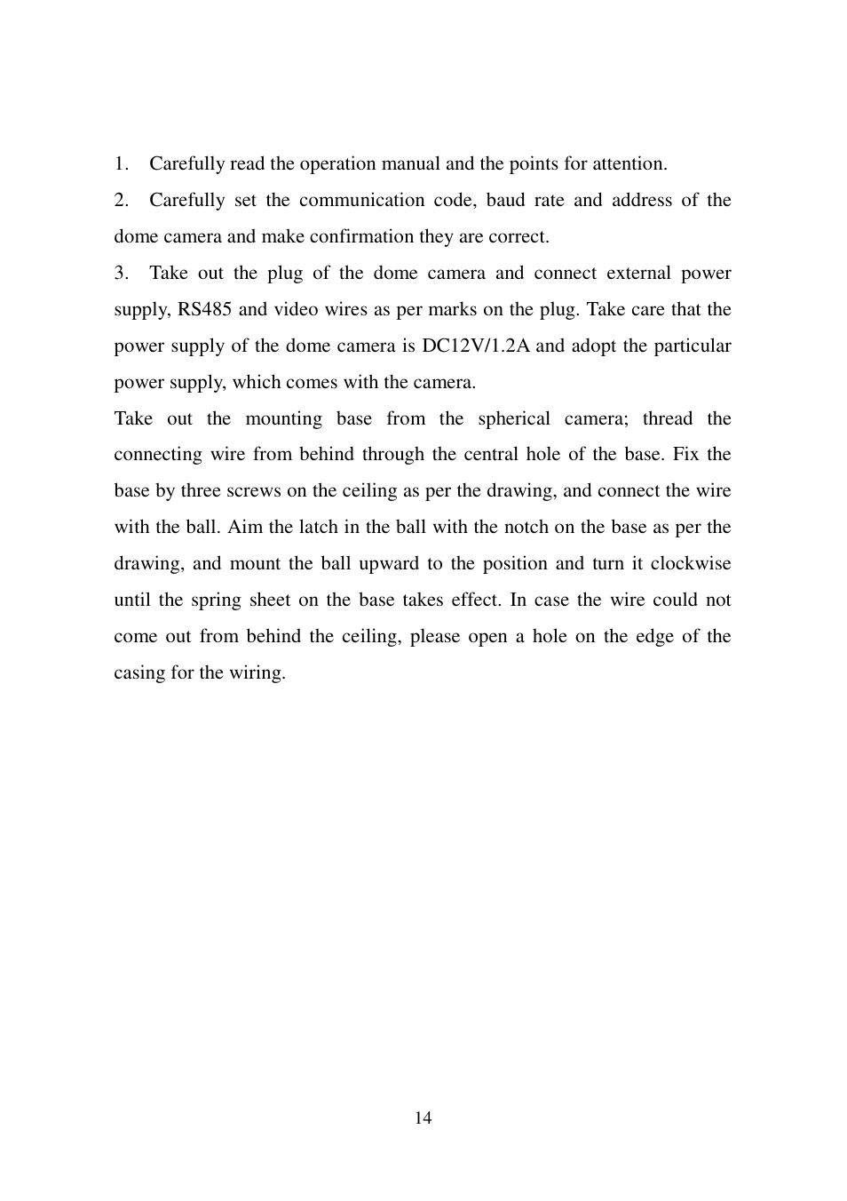 I-View SDCI-220 Indoor Speed dome User Manual | Page 14 / 19