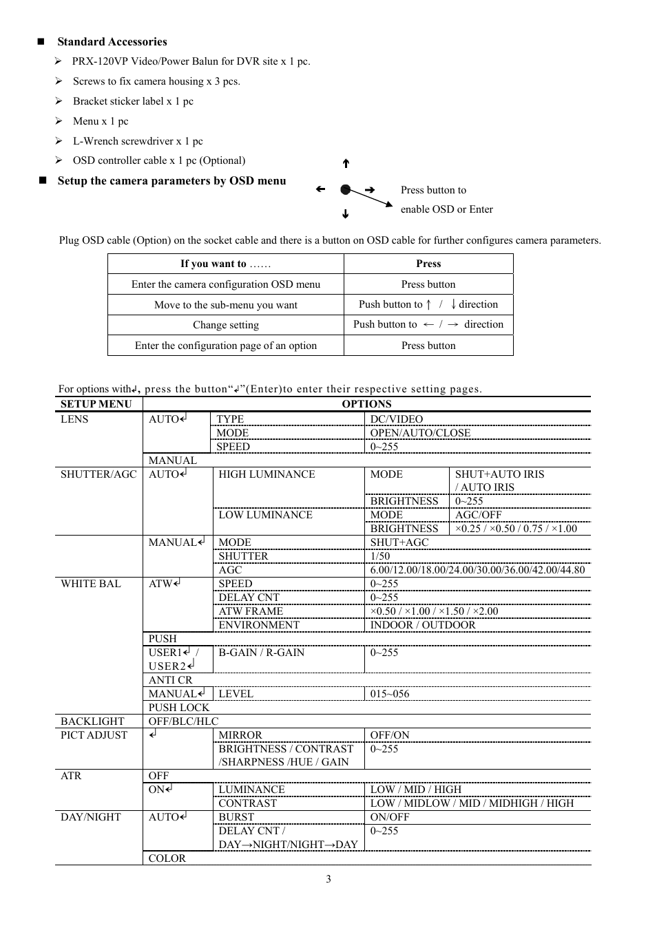 I-View DM-650IR-F40 IR Dome Waterproof UTP Camera User Manual | Page 3 / 4