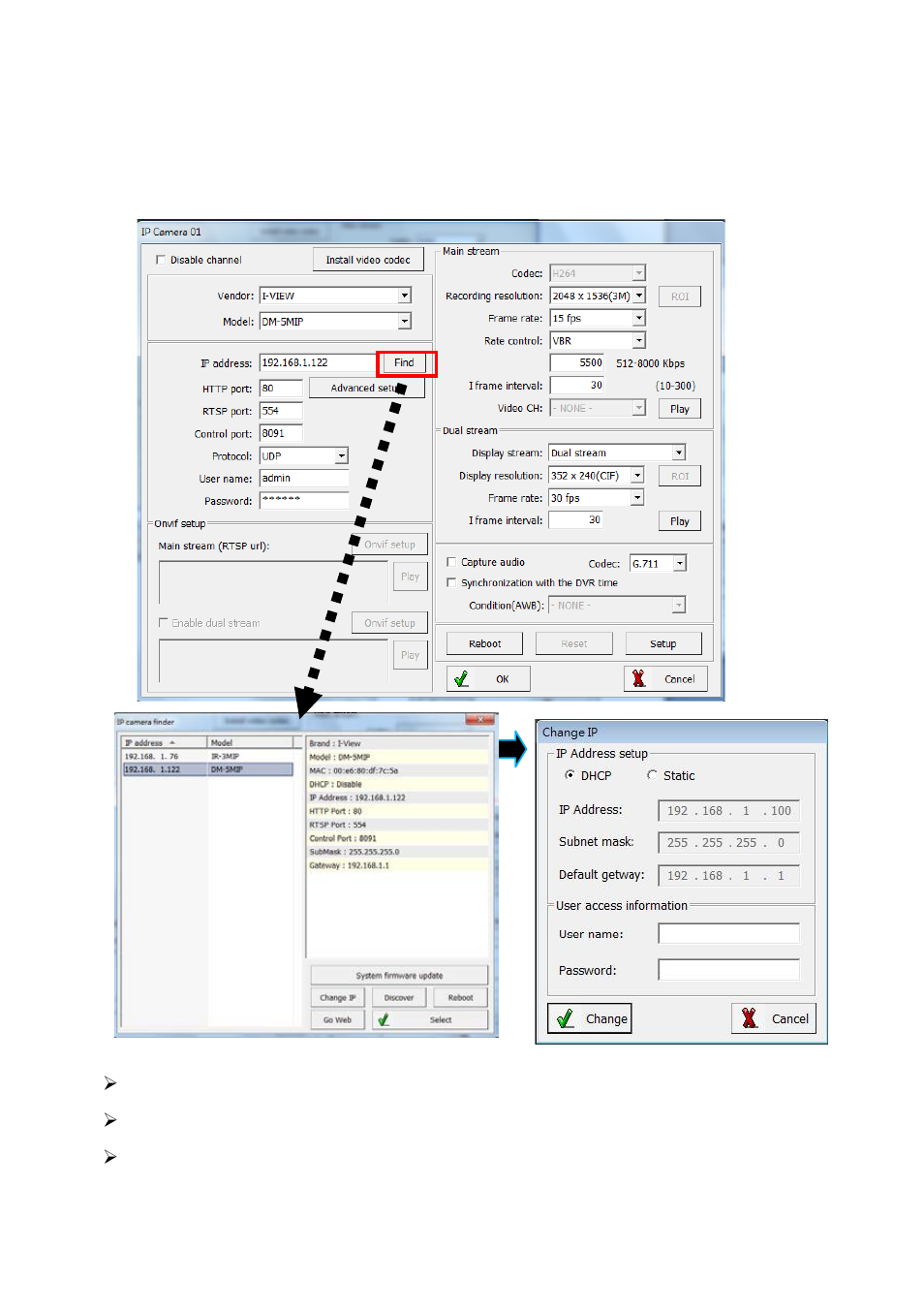 3 setting ip camera for witness pro nvr software, Setting ip camera for witness pro nvr software | I-View EC-2MIPN 2-Megapixels Day/Night Box IP Camera User Manual | Page 19 / 37