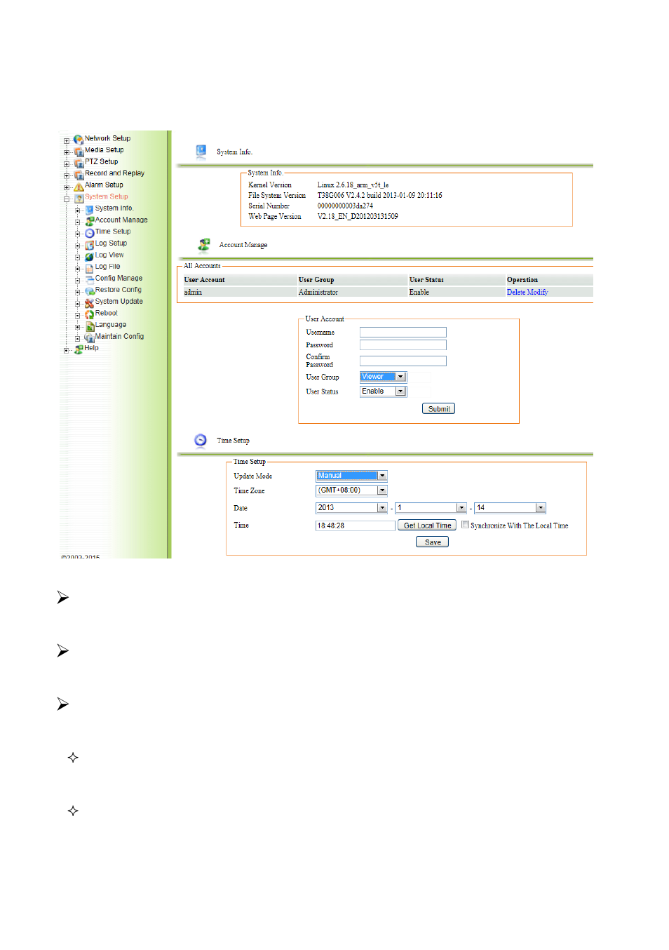 7 the system setup function description, The system setup function description | I-View EC-2MIPN 2-Megapixels Day/Night Box IP Camera User Manual | Page 34 / 37