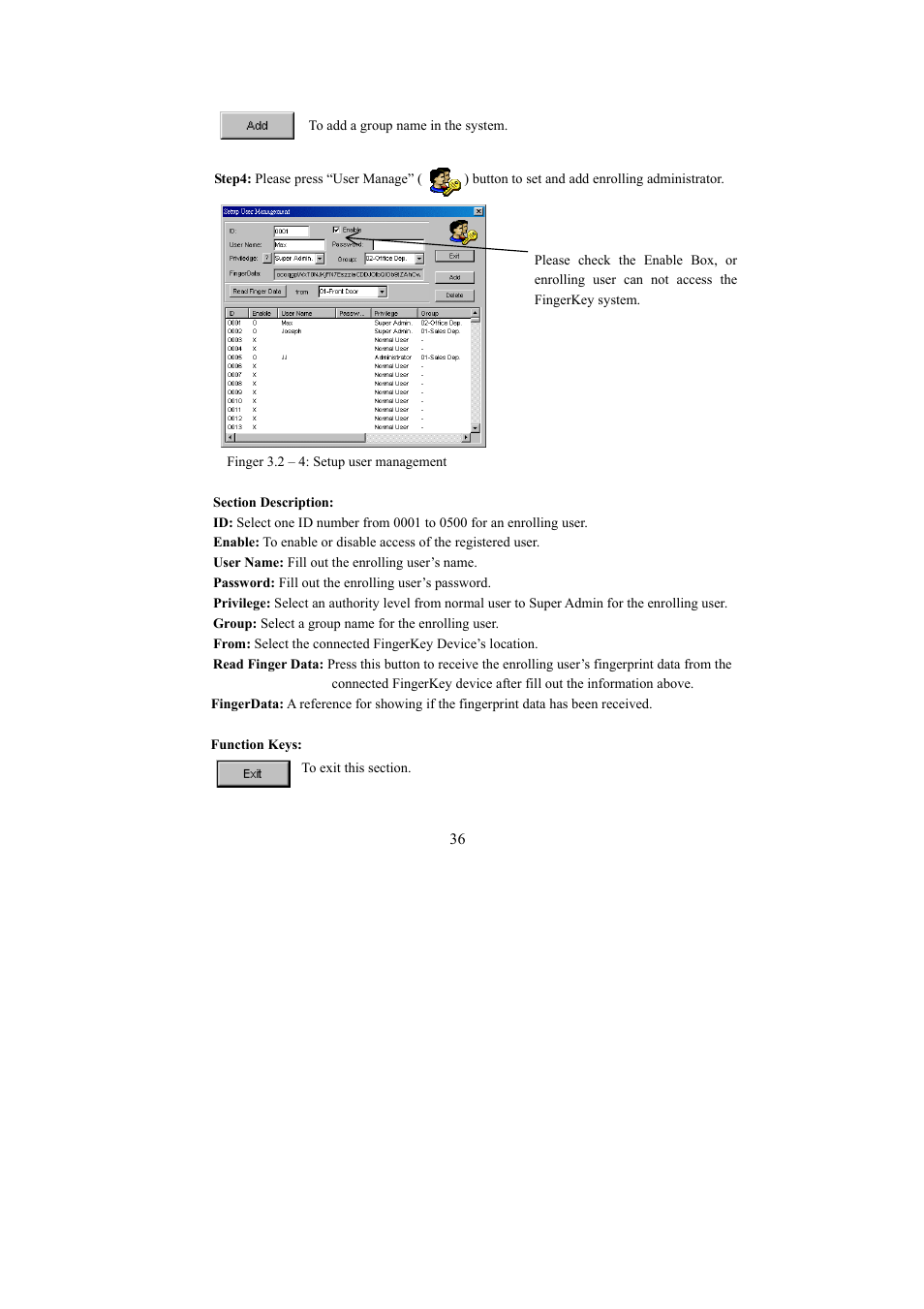 I-View FAC – 500 FingerKey Access Controller DVR User Manual | Page 37 / 103