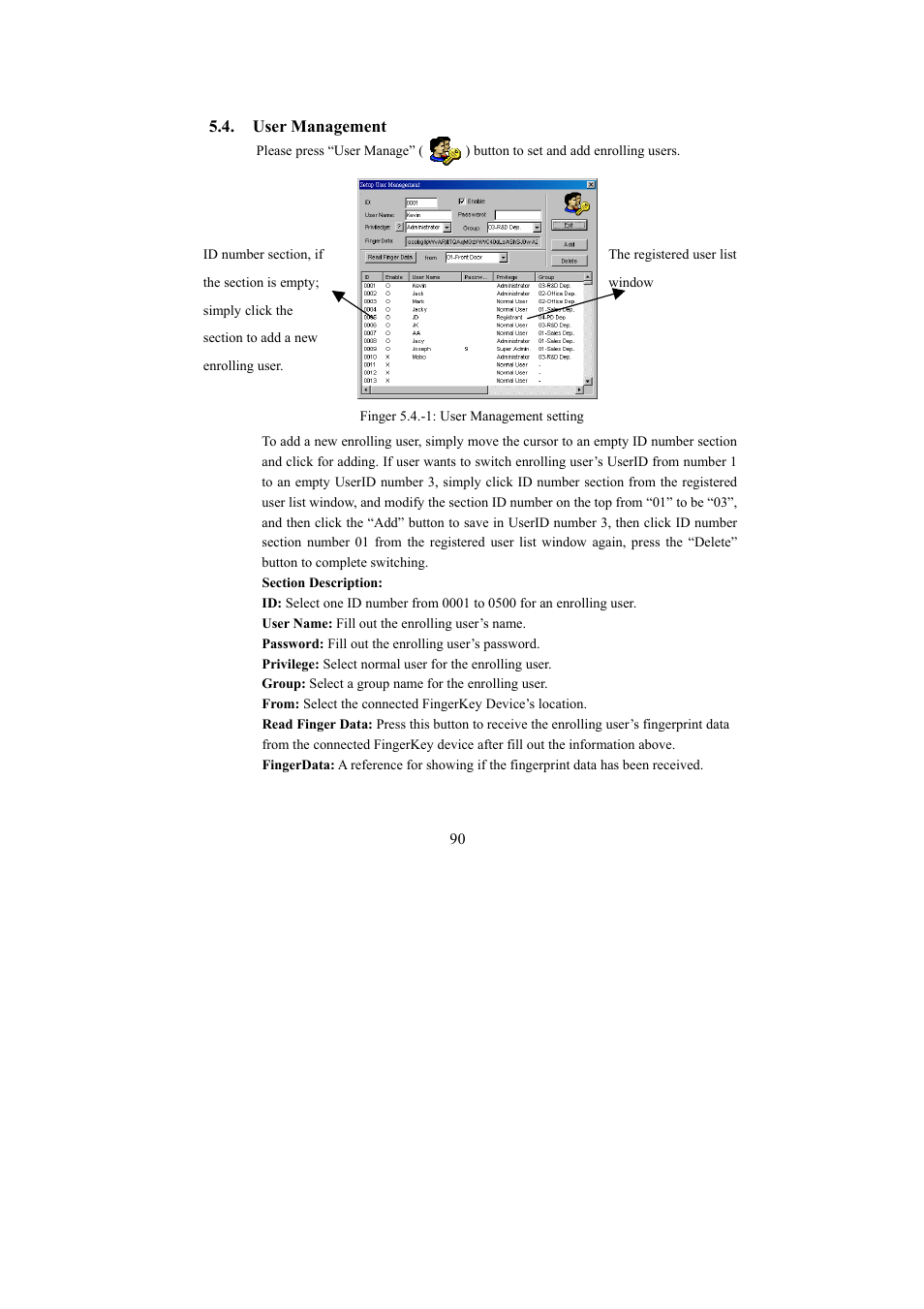 I-View FAC – 500 FingerKey Access Controller DVR User Manual | Page 91 / 103
