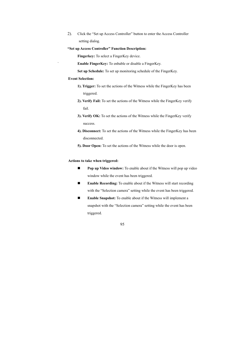 I-View FAC – 500 FingerKey Access Controller DVR User Manual | Page 96 / 103