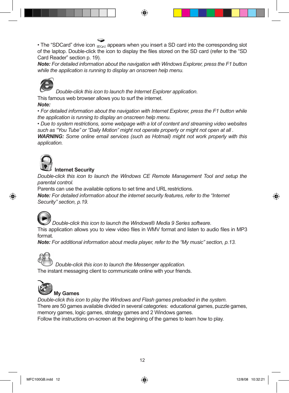 Lexibook MFC100GB User Manual | Page 12 / 24